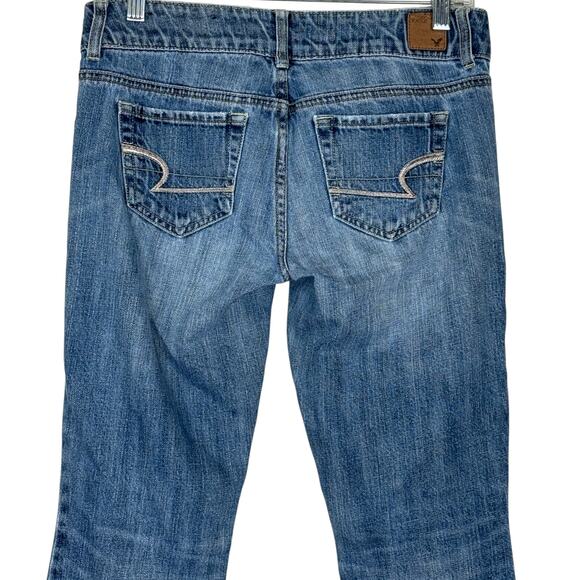 American Eagle Artist Jeans Women’s Size 2 Long Distressed Bootcut Denim - Picture 11 of 15